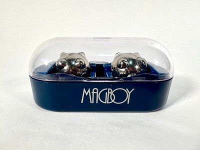 Vintage Nikken MAGBOY Magnetic Therapy Massage Stress Relief Balls Case Japan