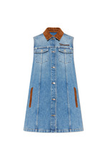 VERSACE Pockets Blue Denim Dress New And Authentic