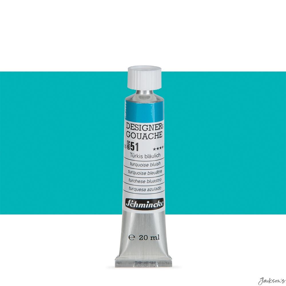 Schmincke Designer Gouache Paint Tube 20ml Turquoise Bluish For Artists