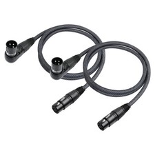 Right Angle XLR Cable Male to Straight Female Microphone Mic Cable Cord 90 De...