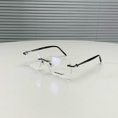 MONTBLANC MB0071O Gunmetal / Black Rimless Unisex Gift Edition Sunglasses