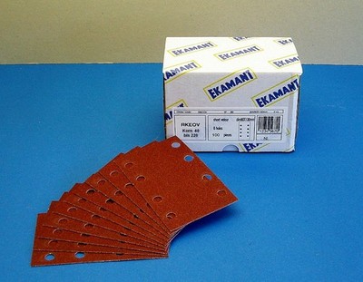 Schleifpapier, 80x130, Ekamant, Klett, 8 Loch Staubabsaugung, 10er Pack