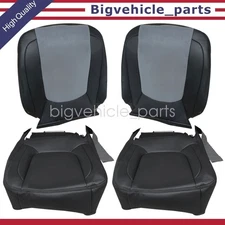 Driver Passenger Bottom Top Back Seat Cover Black For 03-05 Dodge Ram 1500 2500