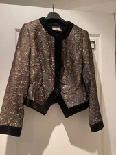 Vintage Valentino Miss V Black And Suit - Cropped Jacket And Midi Skirt