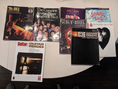 Lot Of 8 Guitar Tab Books Guns N' Roses Grateful Dead 3 Doors Down Foo Fighters