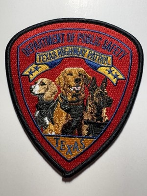 Texas Department of Public Safety DPS K9 Unit Patch ~ RARE