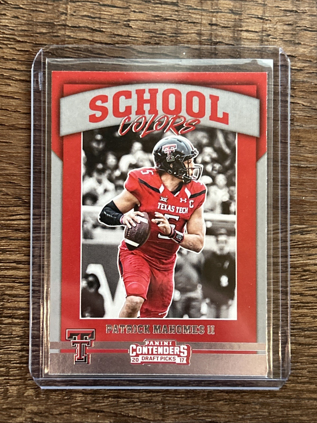 2017 Panini Contenders Draft Picks School Colors Patrick Mahomes II RC #15