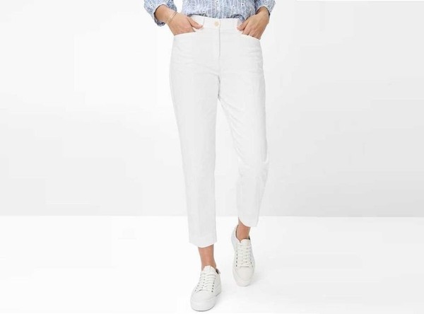 Women Brax Chinos White 38 #H7Y