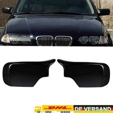 Paar Glanz Schwarz Spiegelkappen Außenspiegel Für BMW 3er E46 Limo Touring 98~05