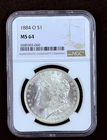 1884 O Morgan Silver Dollar NGC MS-64