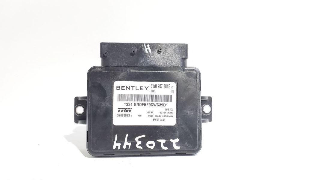 Parking Brake Control Module PN:3W0907801E OEM 2010 Bentley Continental GT