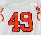 2017-22 Clemson Tigers #49 Game Issued Pos Used White Jersey Football NP R 44 88 — photo 8