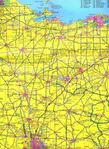 1969 Official Highway Map and Economic Digest of Ohio