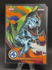 2026 Topps Finest Fantastic 4 BL-028 Doomasaur Blacklight Orange Refractor /25
