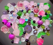 Pretty Glass And Metal Bead Mix