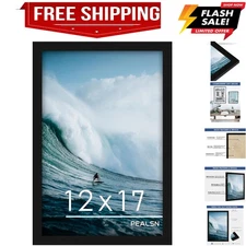 12x17 Picture Frame Black, Photo Frame for Wall Mounting Display Horizontally...