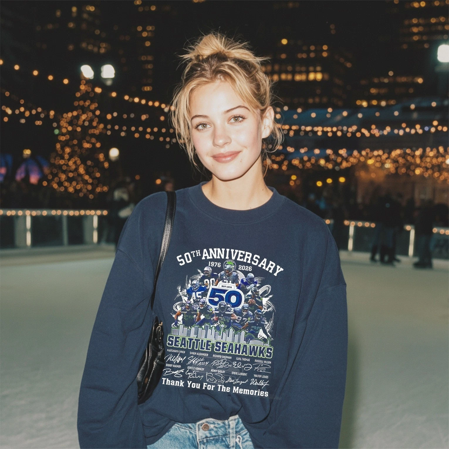 Seattle Seahawks 50 Years Anniversary 1976-2026 Sweatshirt