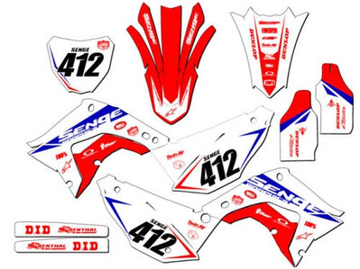 2002-2012 Polisport Restyle Cr 125 R Binary Rot Senge Grafiken Set Kompatibel