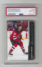 2021-22 UPPER DECK YOUNG GUNS  DAWSON MERCER RC # 459         PSA 10