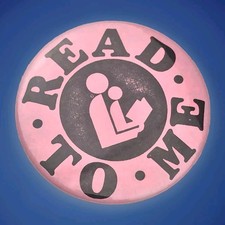 Read To Me Pin Button Vintage Pink Education School Literacy Campaign Pinback
