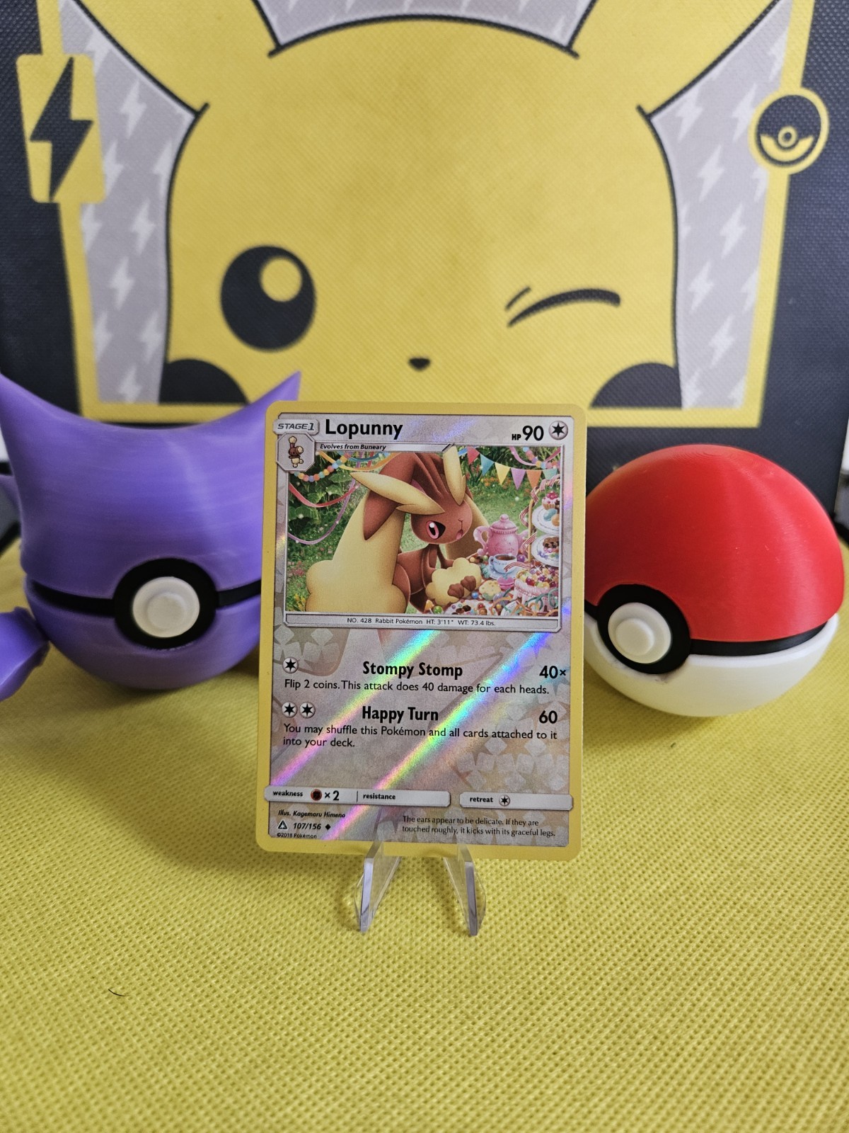 Pokemon Card Lopunny Ultra Prism Reverse Holo Uncommon 107/156 
