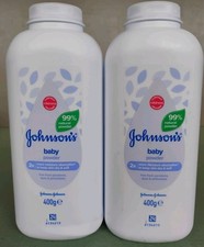 Johnson's Baby Powder Natural Cornstarch 400g 2-Pack Exp 07/2027
