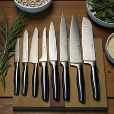 8 pc Knife SET Henckels Graphite Series Chef's Santoku Paring Boning Carving BN!