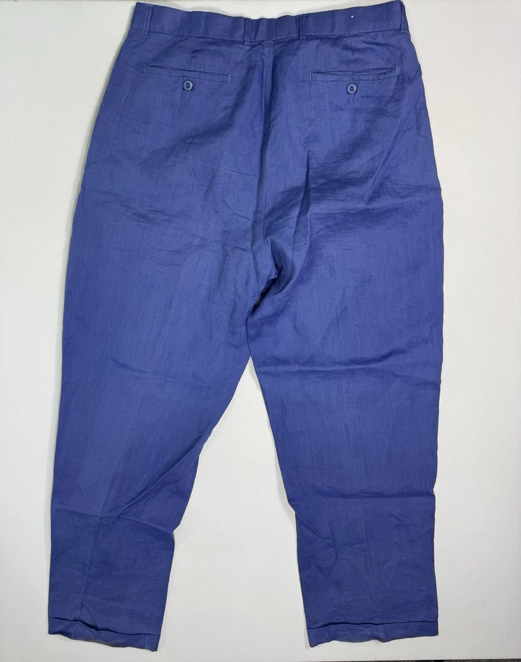 Pantalón Daniel Ellissa Hombre 36x32 100% Lino Puños Pantalones Ligero Foto 2 de 4