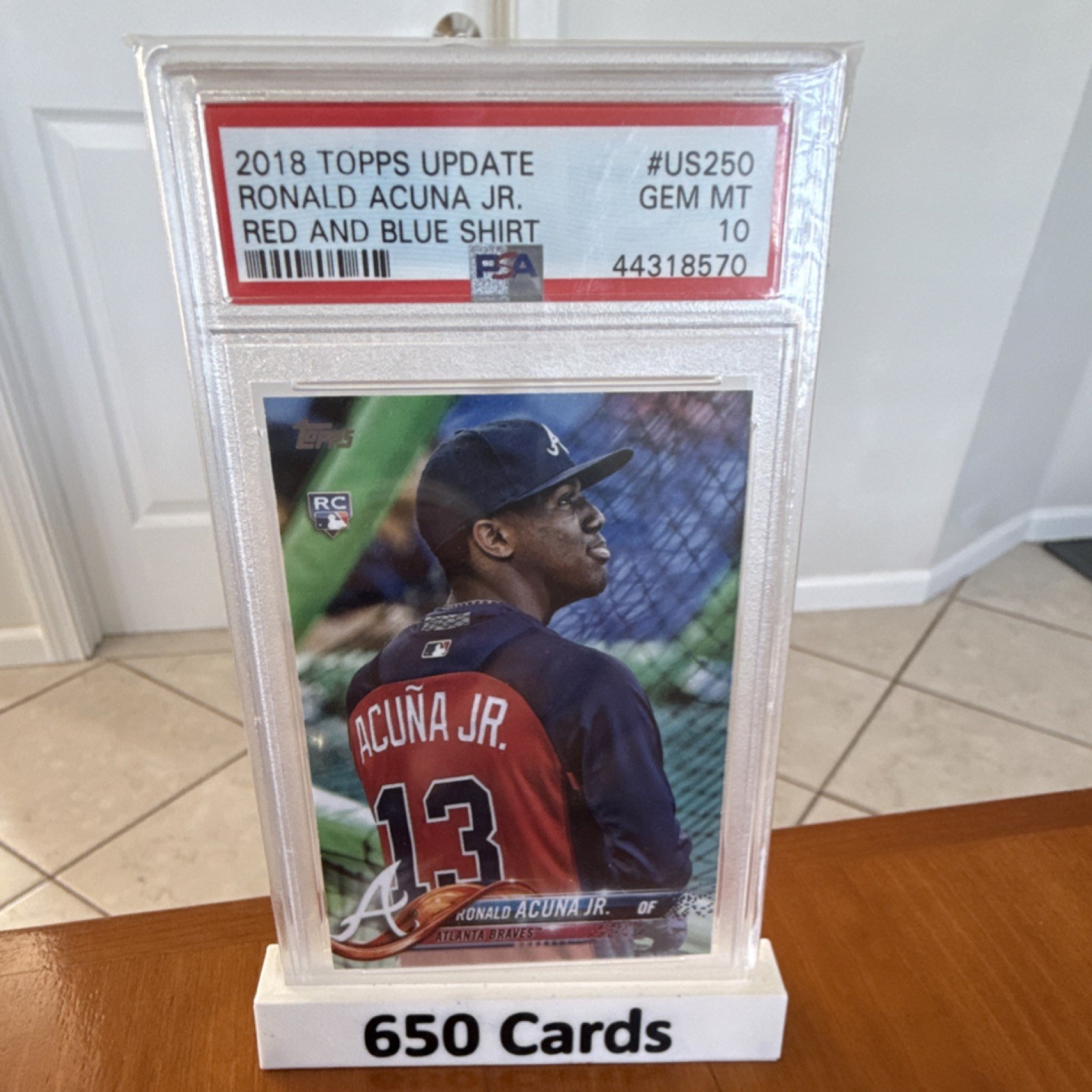 Ronald Acuna Jr. 2018 Topps Update Rookie PSA 10 
