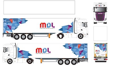 ELIGOR - SCANIA 500 S 4x2 with 3 Axle MDL Trailer - 1/43 - ELI118451