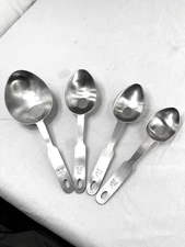 NORPRO 18/10 Stainless Commercial Measuring Scoop Spoon Cups 1/8 1/4  1/2 1 Cup