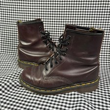Dr. Martens Oxblood Combat Boots Made in England UK Size 4 Women's 6 Vintage