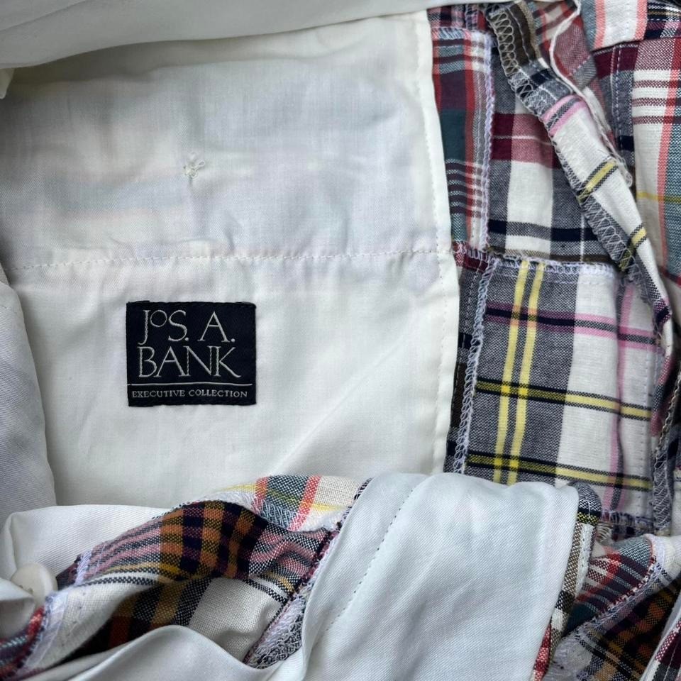 Multi-coloured baggy patchwork plaid trousers - image 6