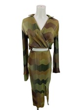 BOOHOO Twin set in maglia Donna Twin set Taglia IT 40 cachi-marrone stile festa