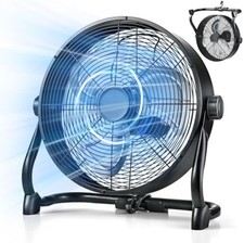 12 Cordless Rechargeable Battery Powered Fan With Usbtype-c Charger9 Speeds