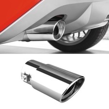 Universal Chrome Exhaust Tip 1.52.1 Inlet Stainless Steel Adjustable...