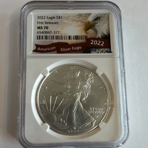U.S. Mint American Eagle 2022 1 oz Silver Coin Business Strike NGC MS 70
