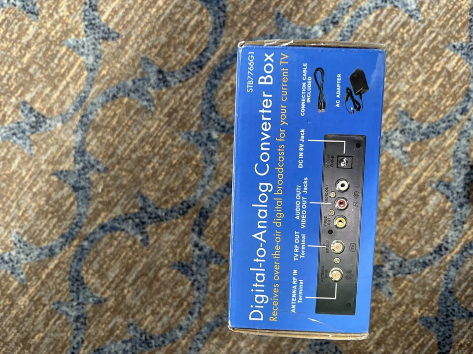 Digital-to-Analog Converter Box STB7766G1 Analog Pass-Through Remote TV Tuner Ne - Image 4 of 4