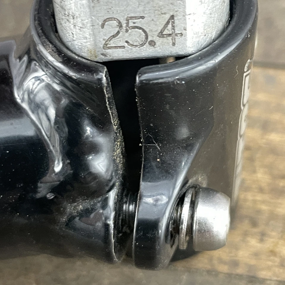 Vástago de bicicleta de montaña Titec de colección 110 mm 1 1/8 sin rosca 25,4 mm aleación negra MTB Foto 3 de 4