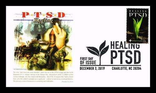 US COVER HEALING PTSD SEMIPOSTAL FIRST DAY ISSUE PANDA CACHET