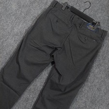 Polo Ralph Lauren Pants Mens 34x30 Gray Andrew Stretch Straight Check Dress