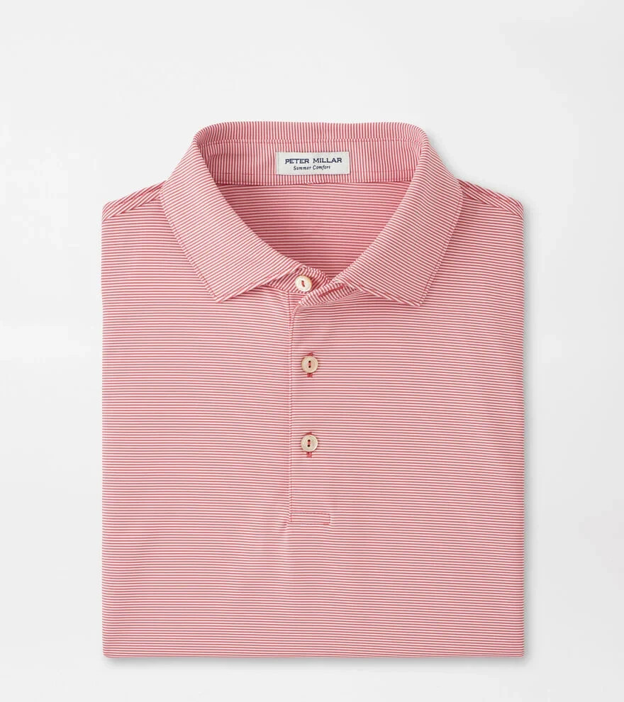 NEW MENS PETER MILLAR S/S JUBILEE STRIPE POLO GOLF SHIRT, MEDIUM, PICK COLOR