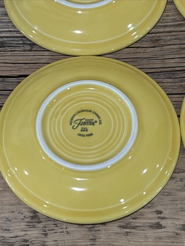 Fiesta Saucer Plates 6" Set of 4 Yellow - Picture 4 of 8