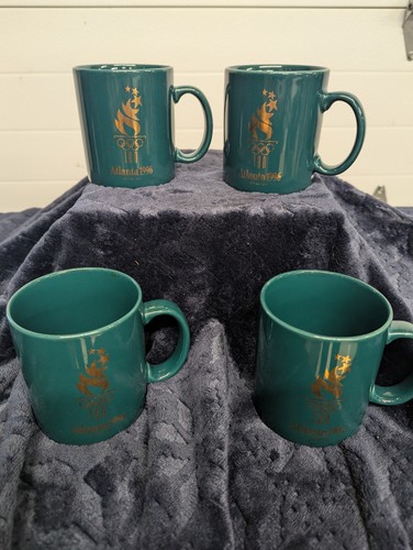 Vintage 1996 100th Olympic Games Atlanta Coffee Mug Cup Summer Olympics Black - Picture 2 of 5