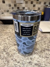 YETI 20 oz BLUE CAMO Camouflage Rambler Tumbler Limited Edition