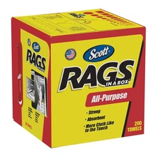 Scott 75260 Double Re-Creped 1 Ply 10 x 12 in Disposable Rags (200/Box)
