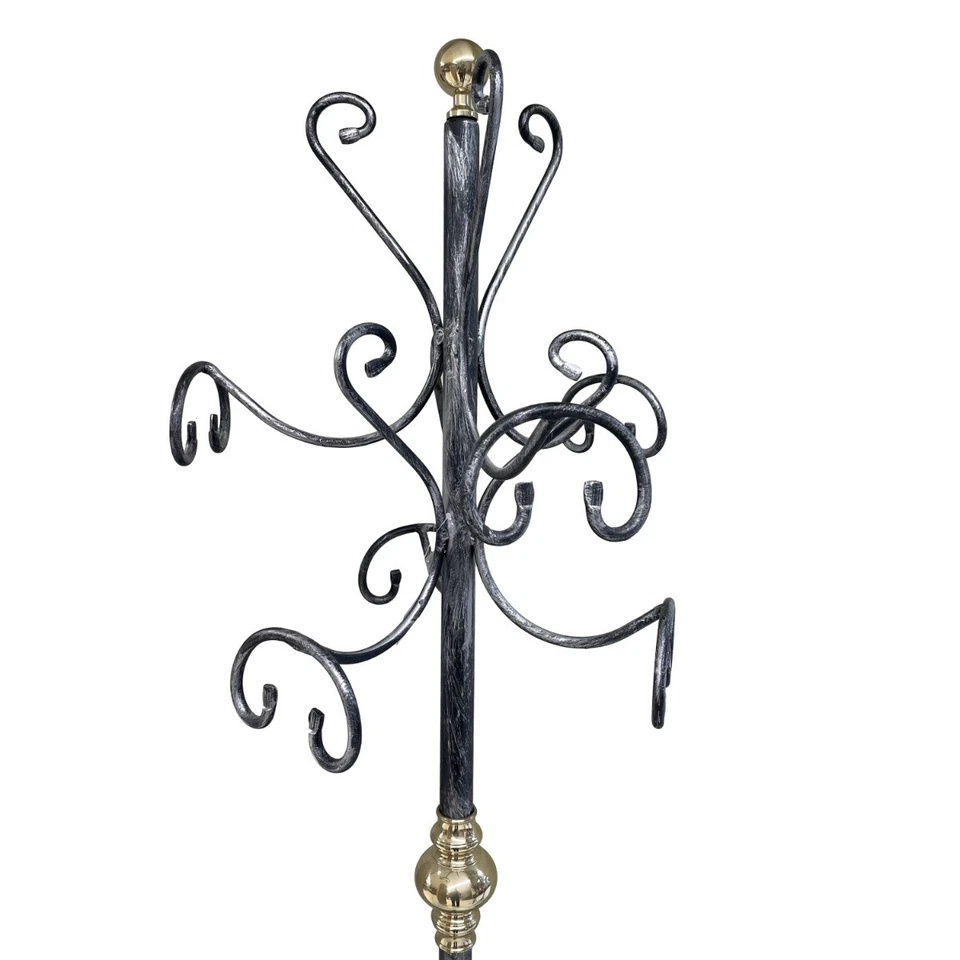 APPENDIABITI IN FERRO BATTUTO ANTICATO ARGENTO - Immagine 2 di 4