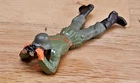 Elastolin Lineol 7cm Figure Wehrmacht Soldier Lying Down with Binoculars F7