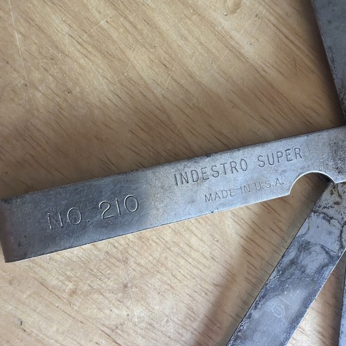 Indestro Super 10 Blade Folding Feeler Gauge Set No. 210 Vtg Made in USA - Bild 2 von 15