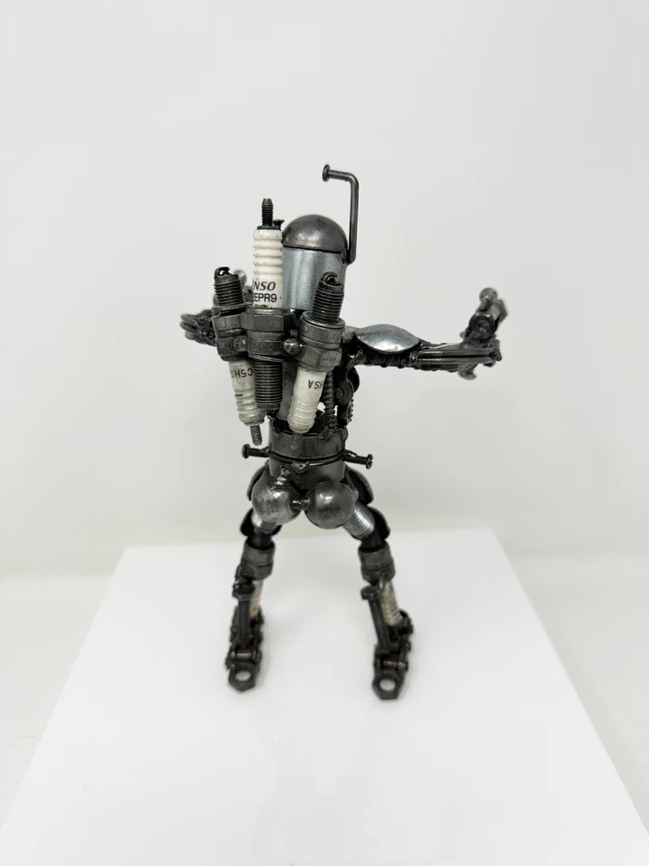 BOBA FETT ~ Cazarrecompensas Star Wars Estatua Chatarra Escultura 8.5" ALTO Foto 3 de 3